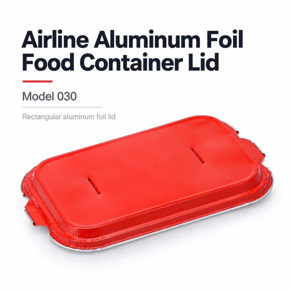 Model 030 airline aluminum foil food container lid product overview