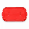 Top view of Model 030 airline aluminum foil food container lid with two vent slots