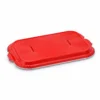 Side profile of Model 030 airline aluminum foil food container lid showing the crimped rim and edge