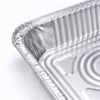 Close-up of the rim, corner and wrinklewall structure of the aluminum foil steam table pan