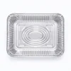 Top view of a half size 65 mm deep aluminum foil steam table pan