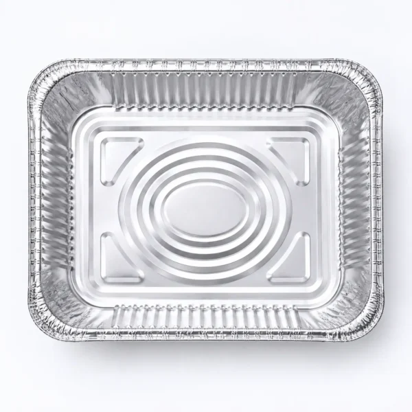 068-half-size-medium-aluminum-foil-steam-table-pan-top-view.png Top view of half size medium aluminum foil steam table pan