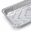 Aluminum Foil Steam Table Pan – Structure Detail Close-up of the aluminum foil steam table pan showing the rolled rim, formed corner, wrinklewall side and embossed base detail.