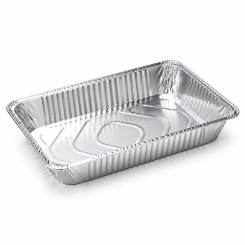 Full Size Deep Aluminum Foil Steam Table Pan MUNWEY full size deep aluminum foil steam table pan on white background
