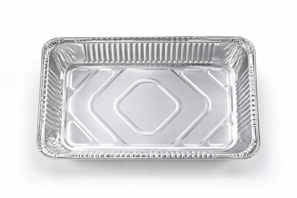 Full Size Deep Aluminum Foil Steam Table Pan – Top View Top view of MUNWEY full size deep aluminum foil steam table pan