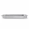 Full Size Shallow Steam Table Pan – Side Profile Side profile of MUNWEY shallow aluminum foil steam table pan showing the low-profile 44 mm depth and ribbed sidewall.