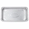 full-size-medium-depth-steam-table-pan-top-view.webp Top view of MUNWEY full size medium depth aluminum foil steam table pan showing the concentric oval embossed base.