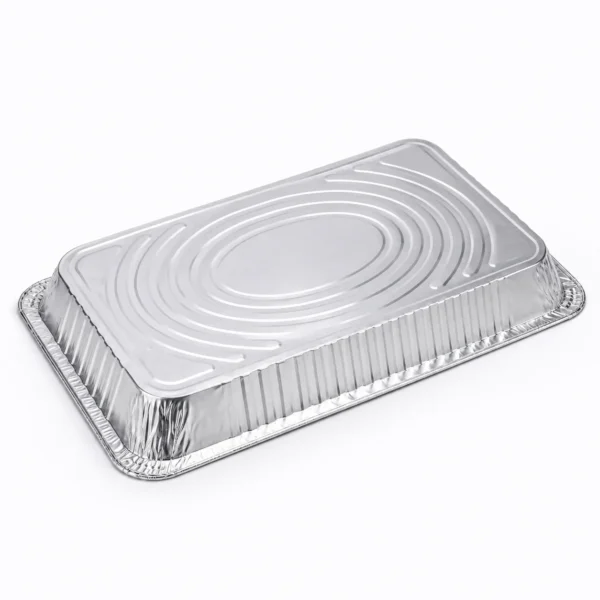 full-size-medium-depth-steam-table-pan-underside.webp Underside view of MUNWEY full size medium depth steam table pan showing the concentric oval base pattern and formed sidewalls.