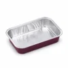 Half size aluminum foil food container model 059 with rectangular wrinklewall structure