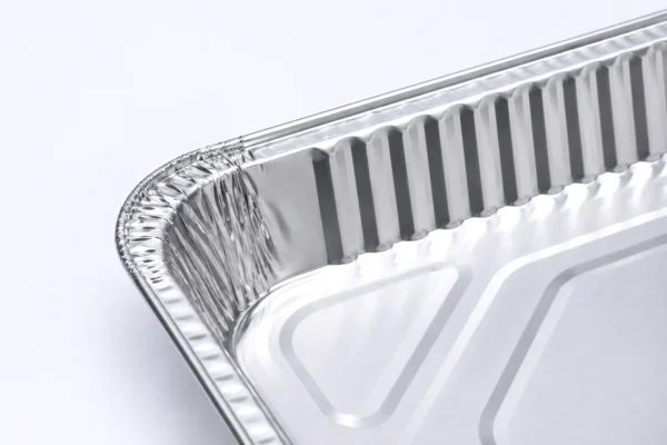 half-size-shallow-aluminum-foil-steam-table-pan-rim-detail.jpg Half size shallow aluminum foil steam table pan - wrinklewall and rim detail